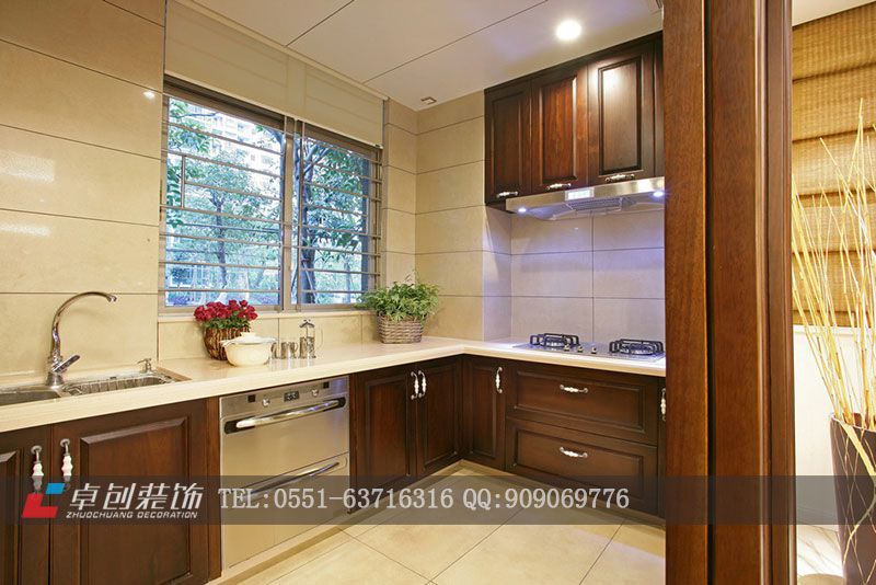 保利拉菲公館103㎡--中式風(fēng)格裝修設(shè)計(jì)餐廳效果圖，合肥裝修公司，合肥裝飾公司